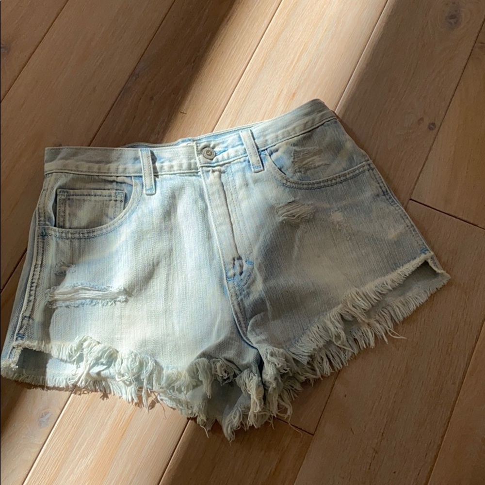 High rise jean shorts